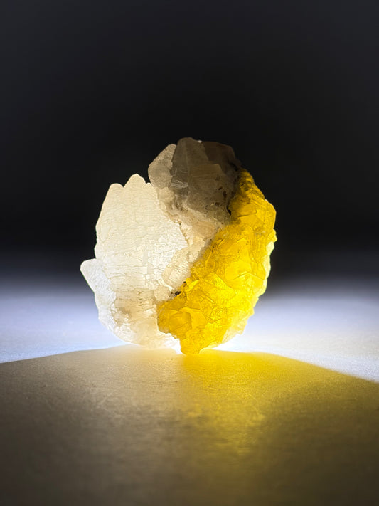 Witherite on Fluorite - Illinois