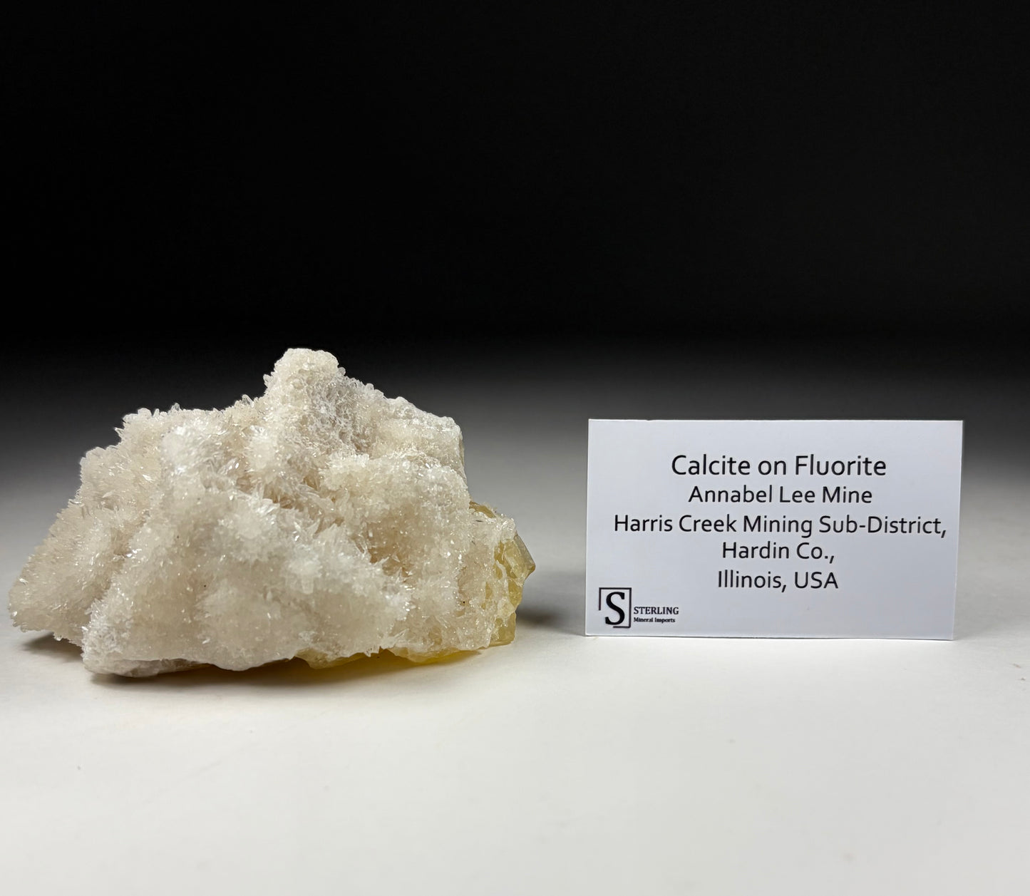 Calcite on Fluorite - Illinois