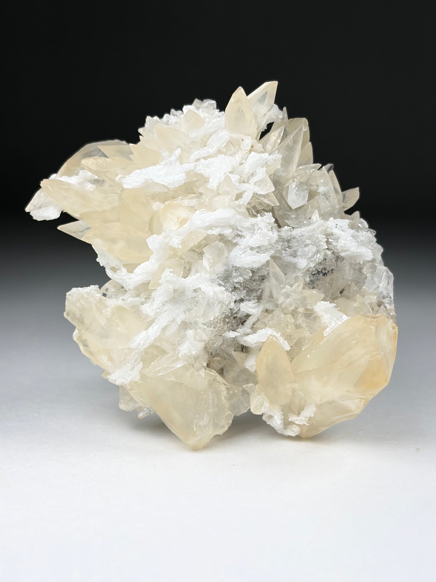 Calcite on Fluorite - Illinois
