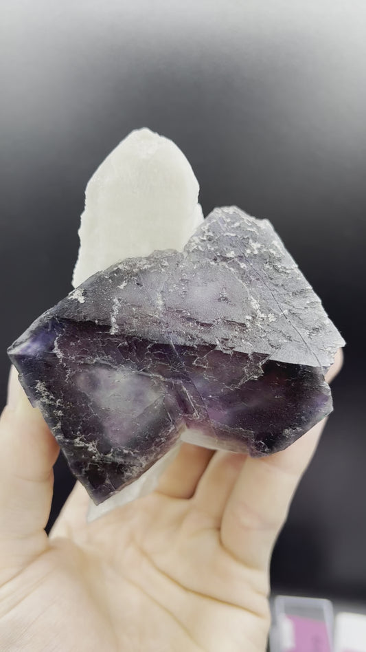 Candle Quartz w/ Fluorite - China