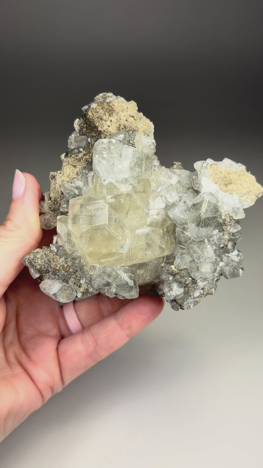 Calcite w/ Pyrite and Marcasite
