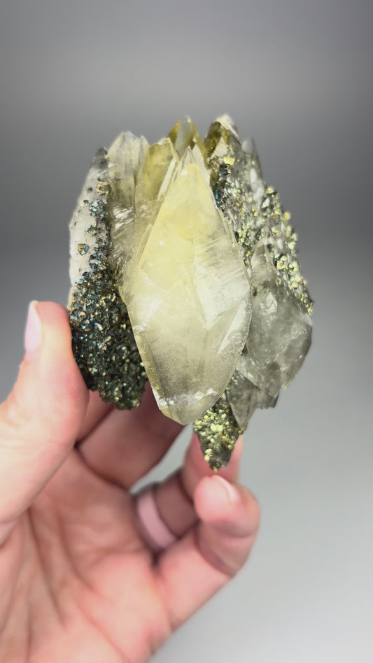 Calcite w/ Chalcopyrite